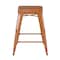 Flash Furniture 24" Orange Metal Stool-Teak Poly Seat CH-31320-24-OR-PL2T-GG - alternate 7